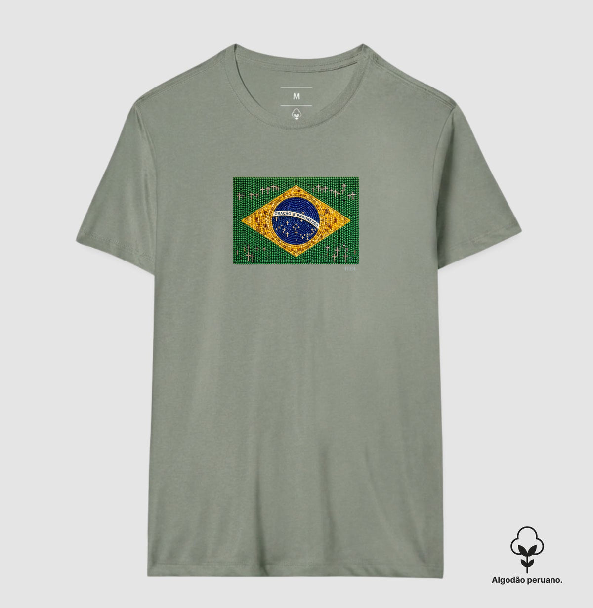 Oração e progresso - Bandeira de terço - Premium