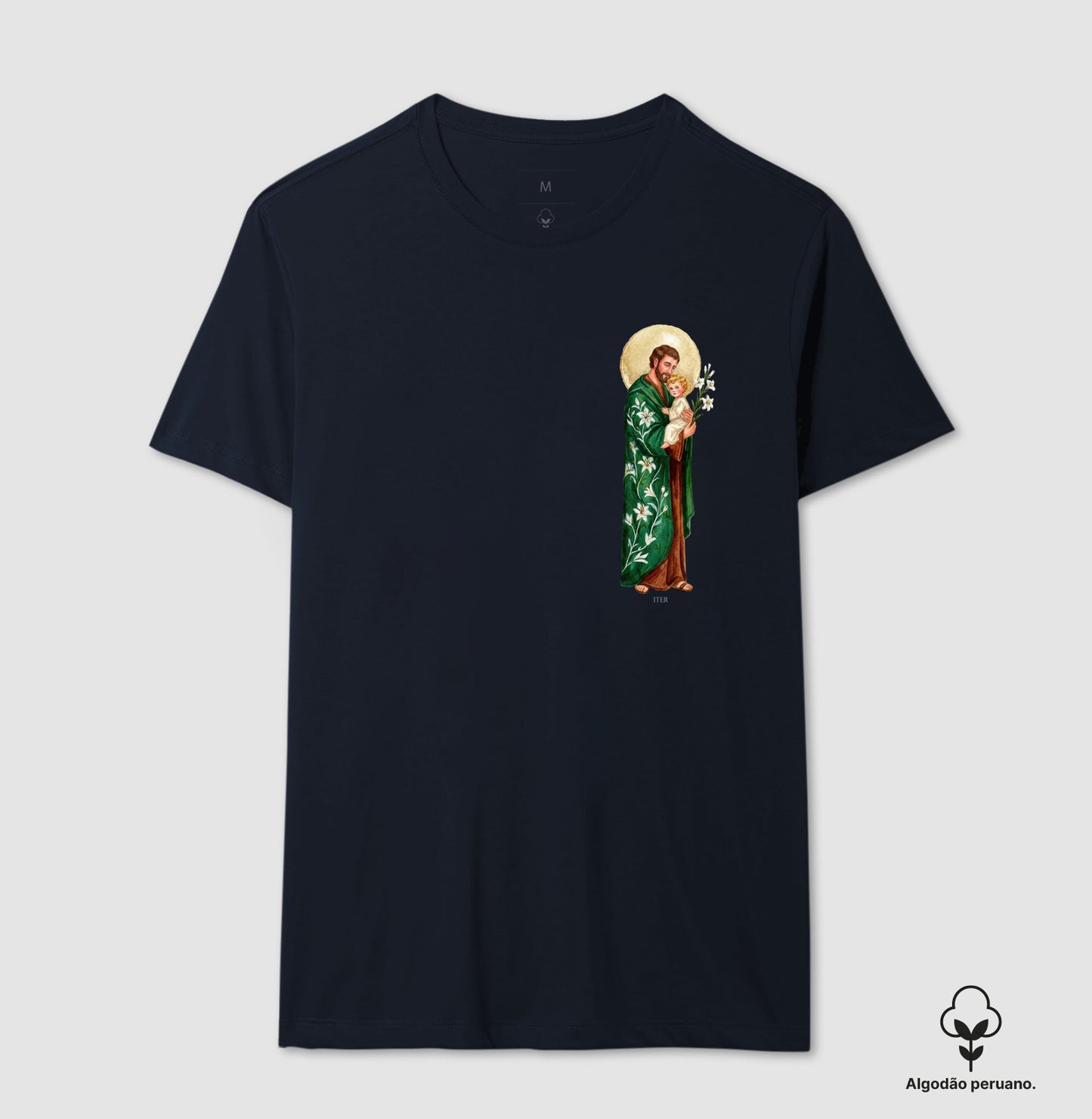 São José manto em lírios - Premium