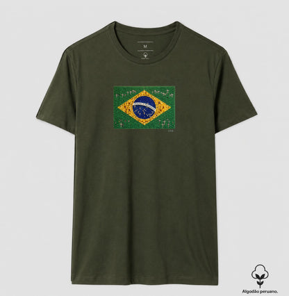 Oração e progresso - Bandeira de terço - Premium