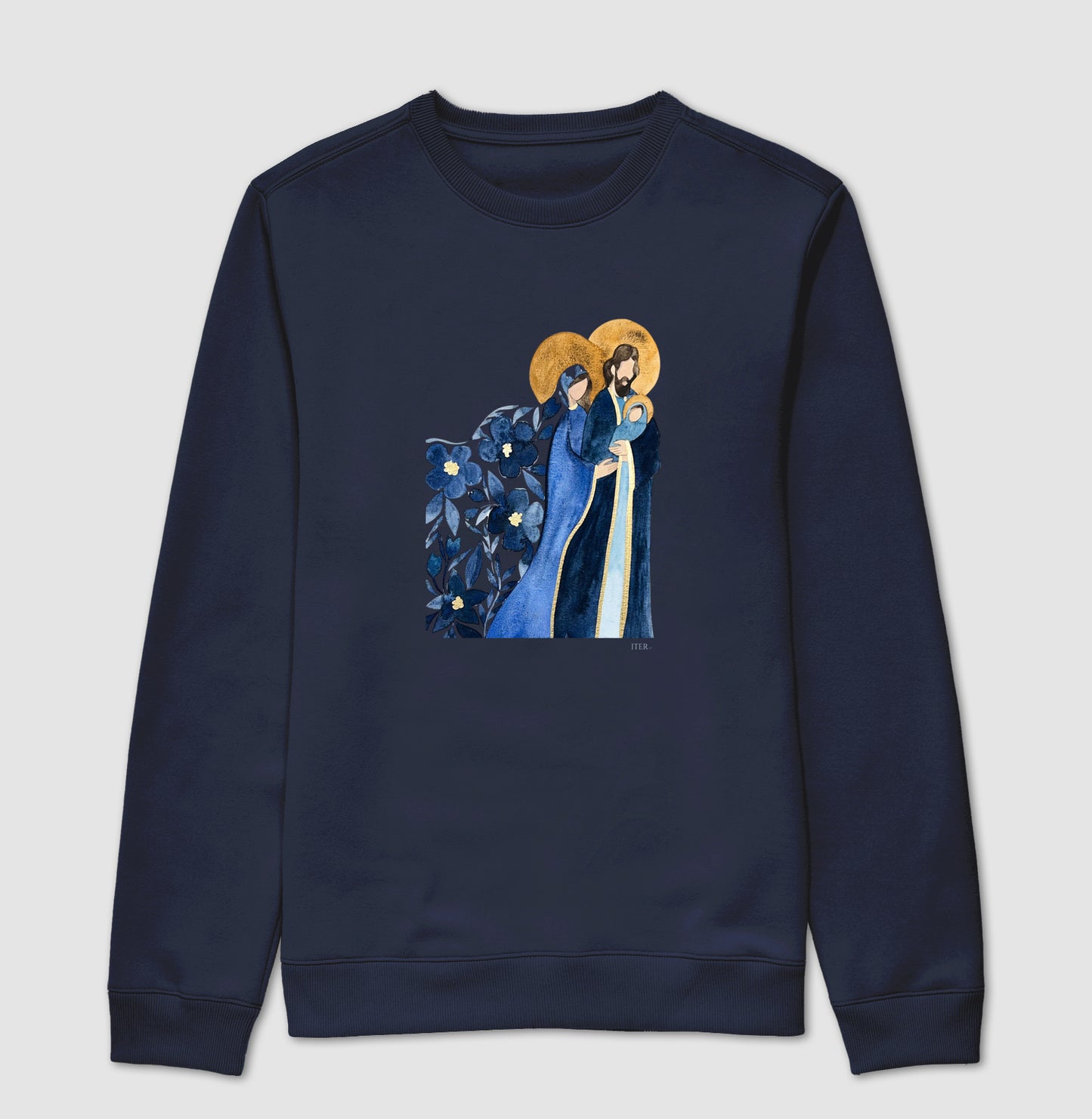 Suéter Moletom - Sagrada Família - Aquarela blue