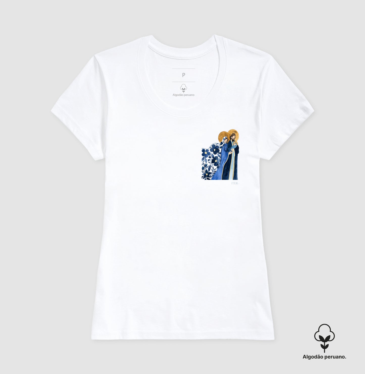 Sagrada Família - Aquarela azul bolso