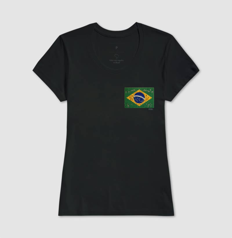 Oração e progresso - Bandeira de terço, bolso