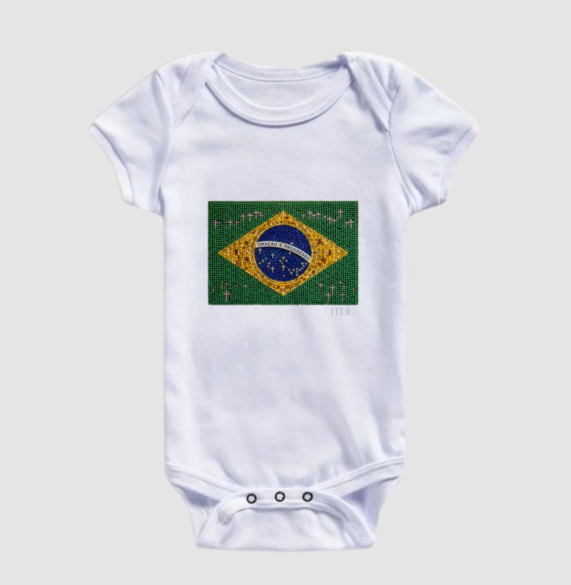 Body - Oração e progresso - Bandeira de terço, bolso