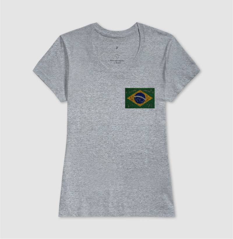 Oração e progresso - Bandeira de terço, bolso