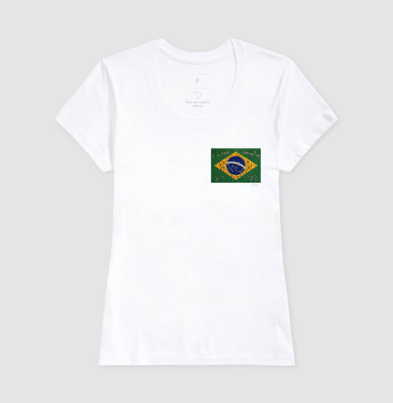 Oração e progresso - Bandeira de terço, bolso