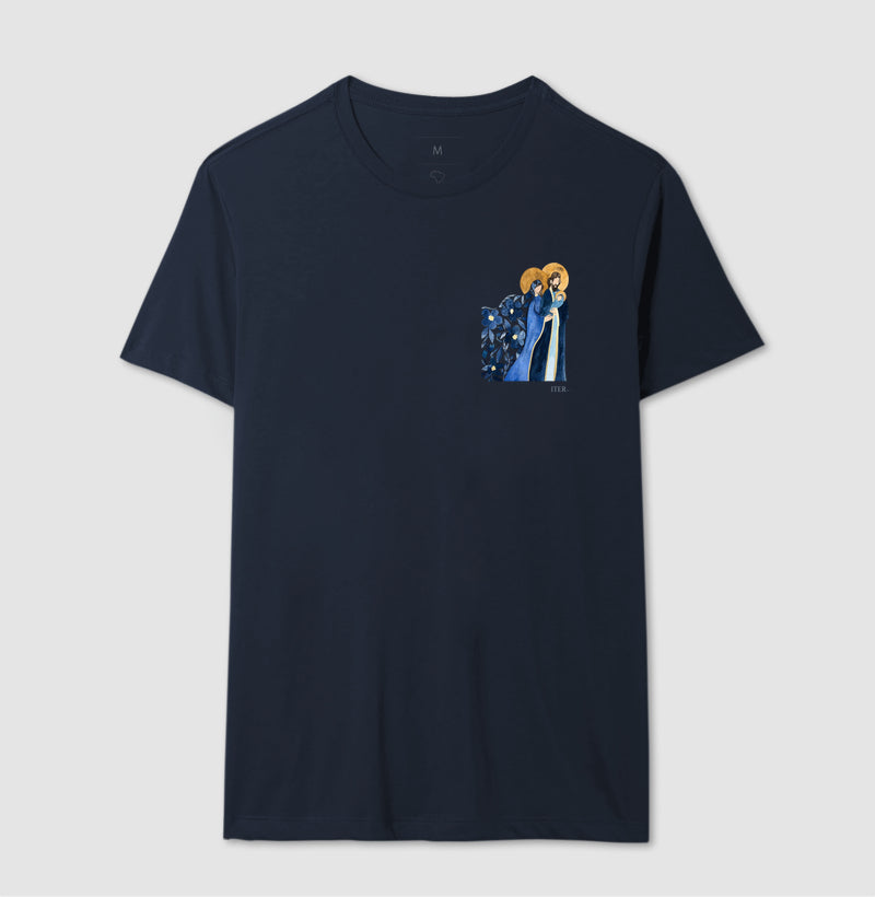 Sagrada Família - Aquarela azul bolso