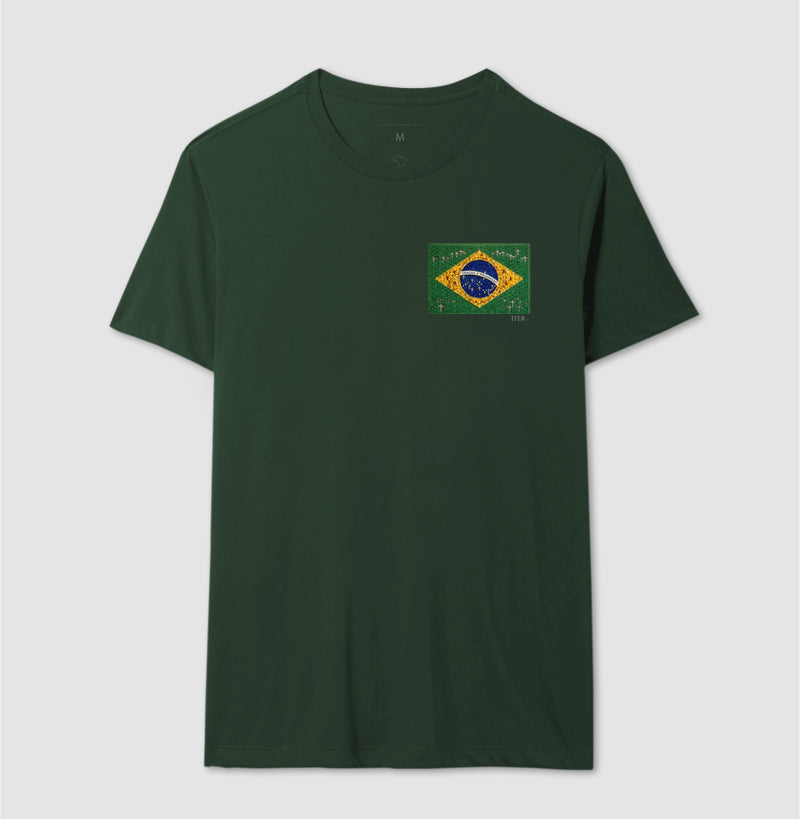 Oração e progresso - Bandeira de terço, bolso