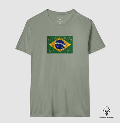 Oração e progresso - Bandeira de terço - Premium