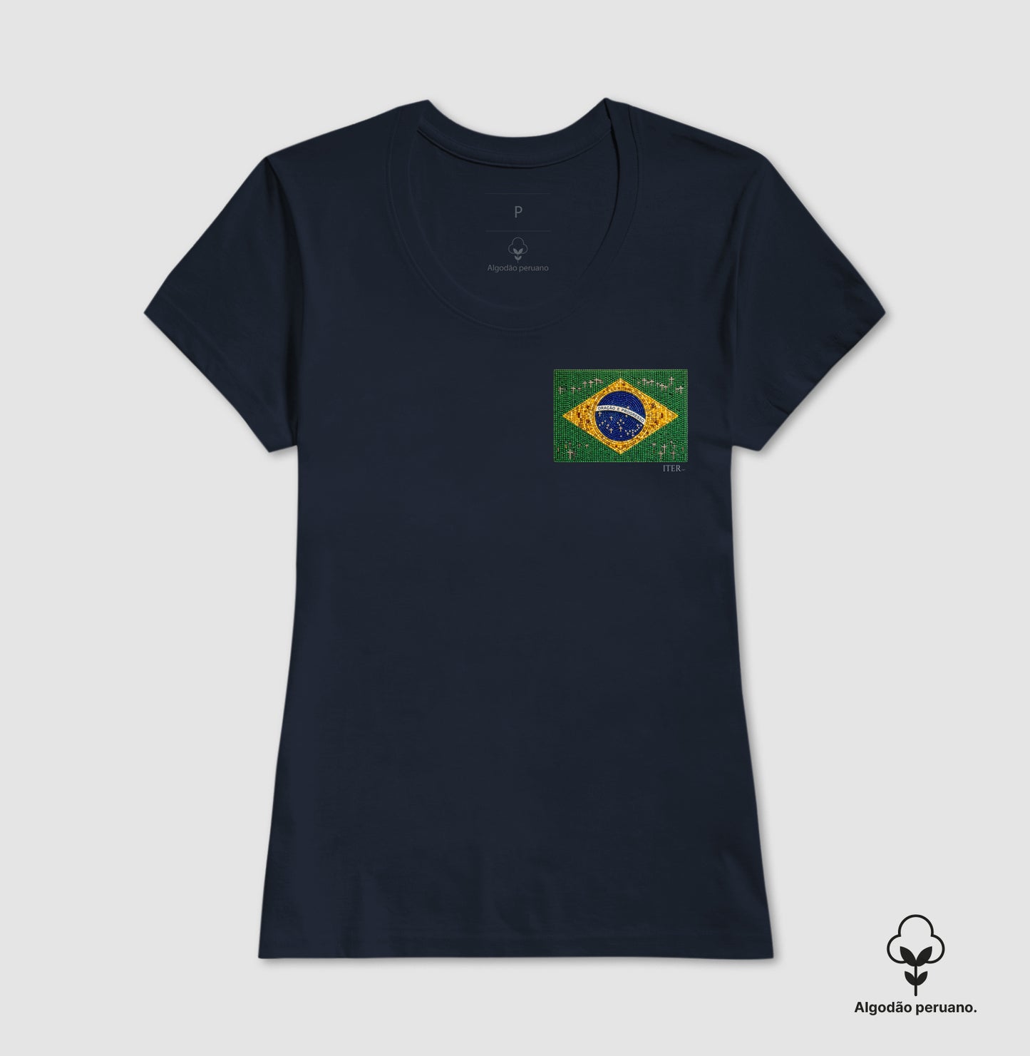 Oração e progresso - Bandeira de terço, bolso - Premium