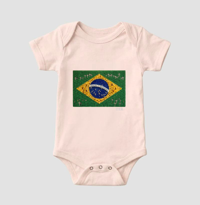 Body - Oração e progresso - Bandeira de terço, bolso