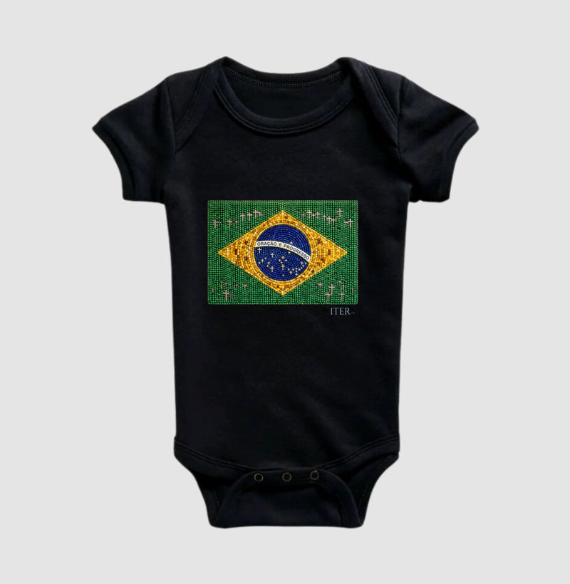 Body - Oração e progresso - Bandeira de terço, bolso