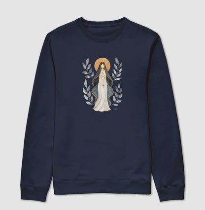 Suéter Moletom - Mãe que intercede, aquarela