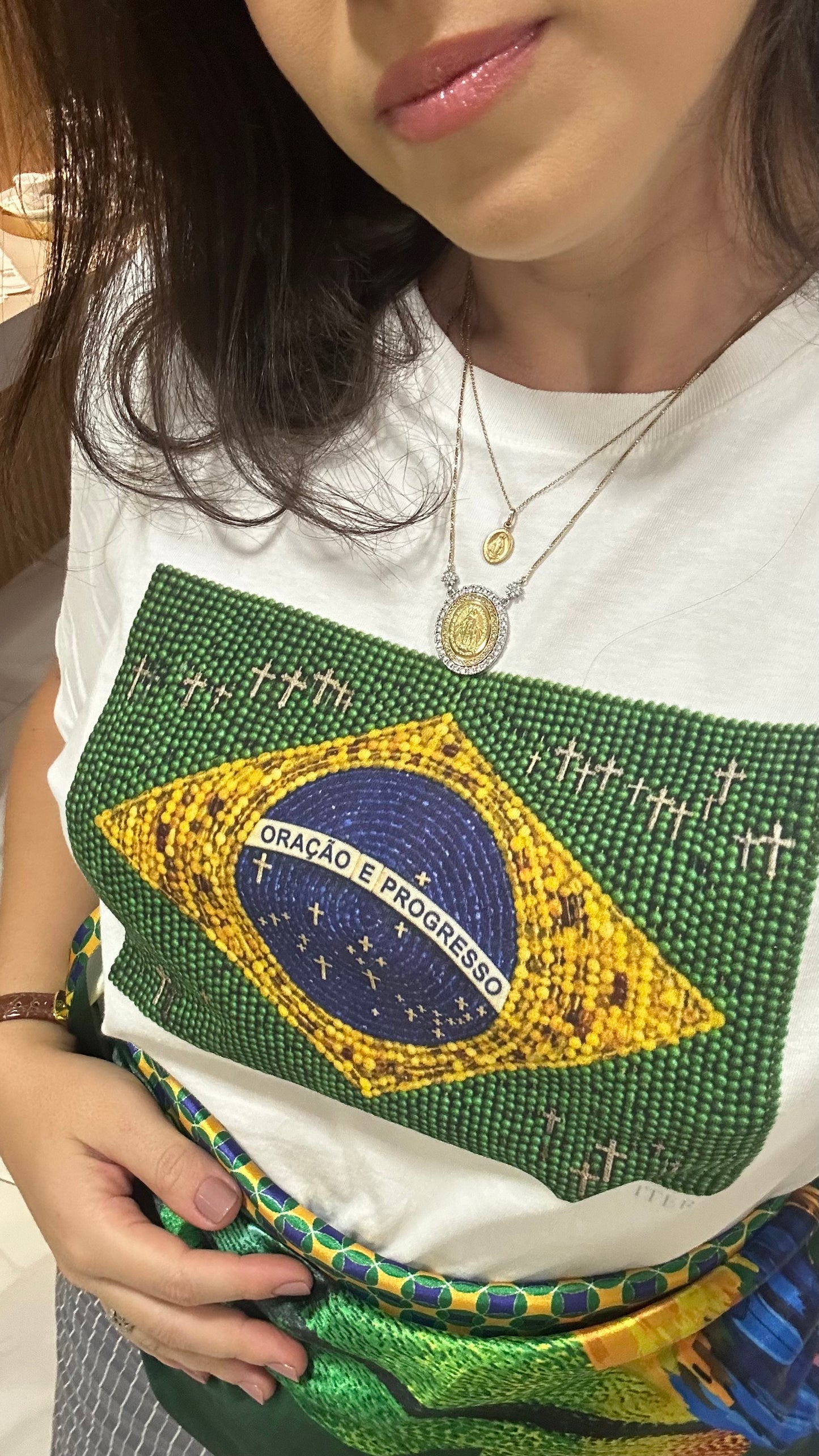Oração e progresso - Bandeira de terço