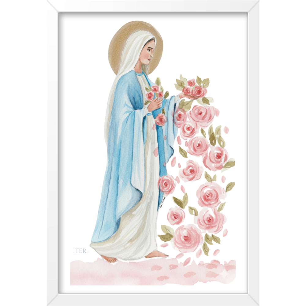 Quadro Caixa - N. Senhora das Graças | Aquarela
