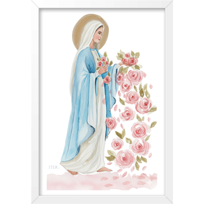 Quadro Caixa - N. Senhora das Graças | Aquarela