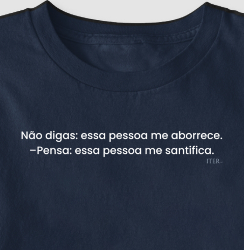 Essa pessoa me santifica