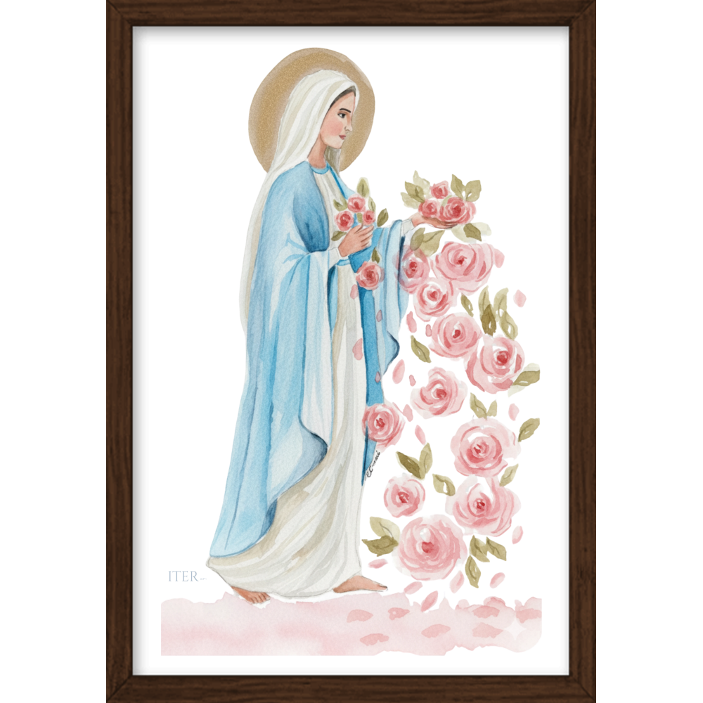 Quadro Caixa - N. Senhora das Graças | Aquarela