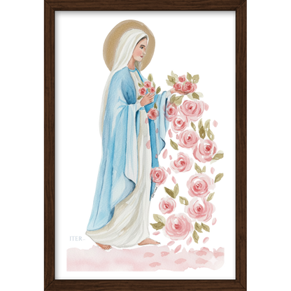 Quadro Caixa - N. Senhora das Graças | Aquarela
