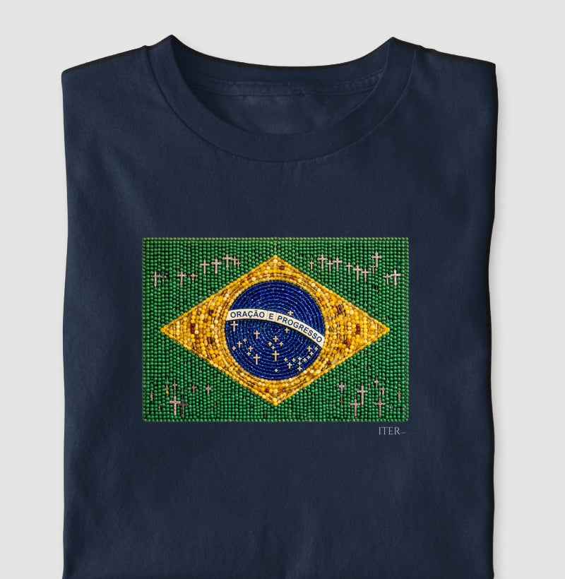 Oração e progresso - Bandeira de terço