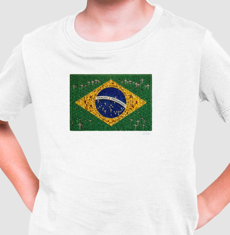 Infantil - Oração e progresso - Bandeira de terço