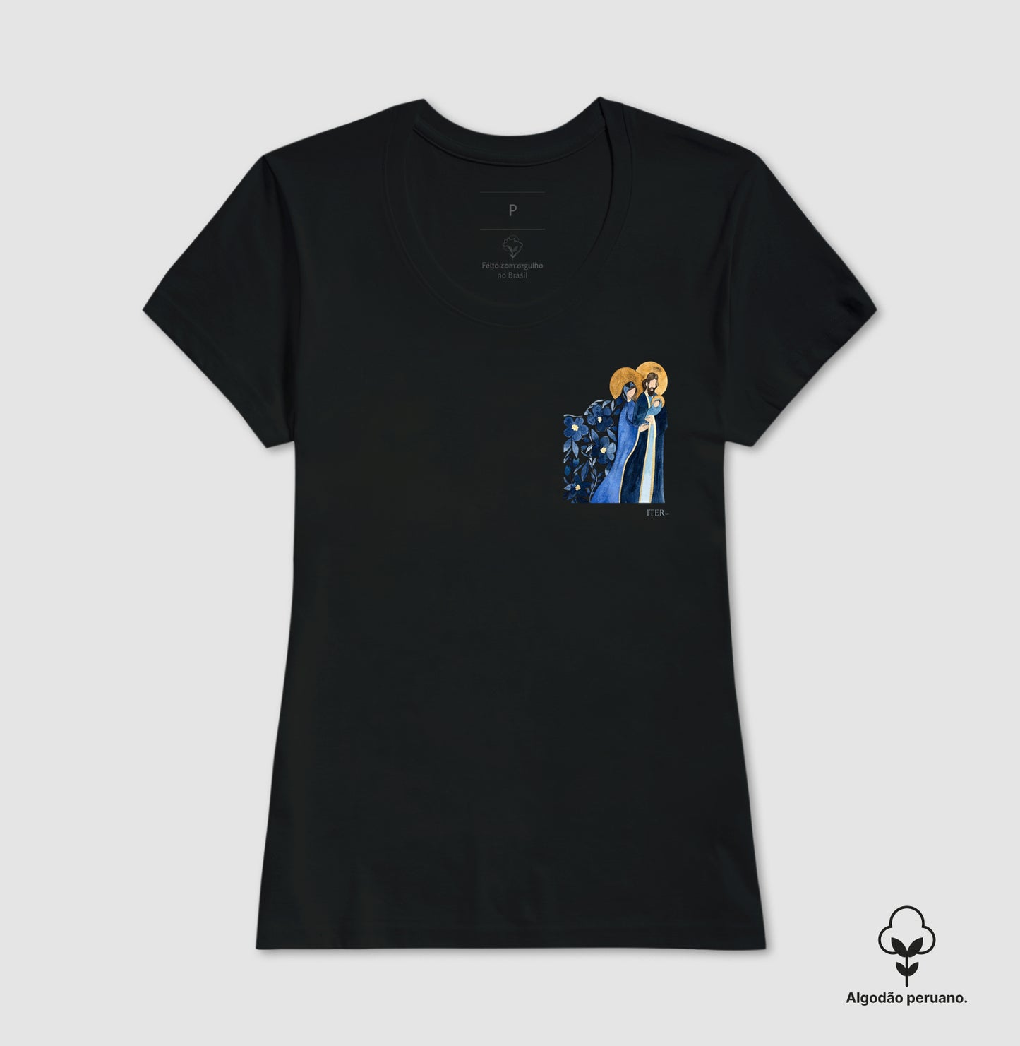 Sagrada Família - Aquarela azul bolso