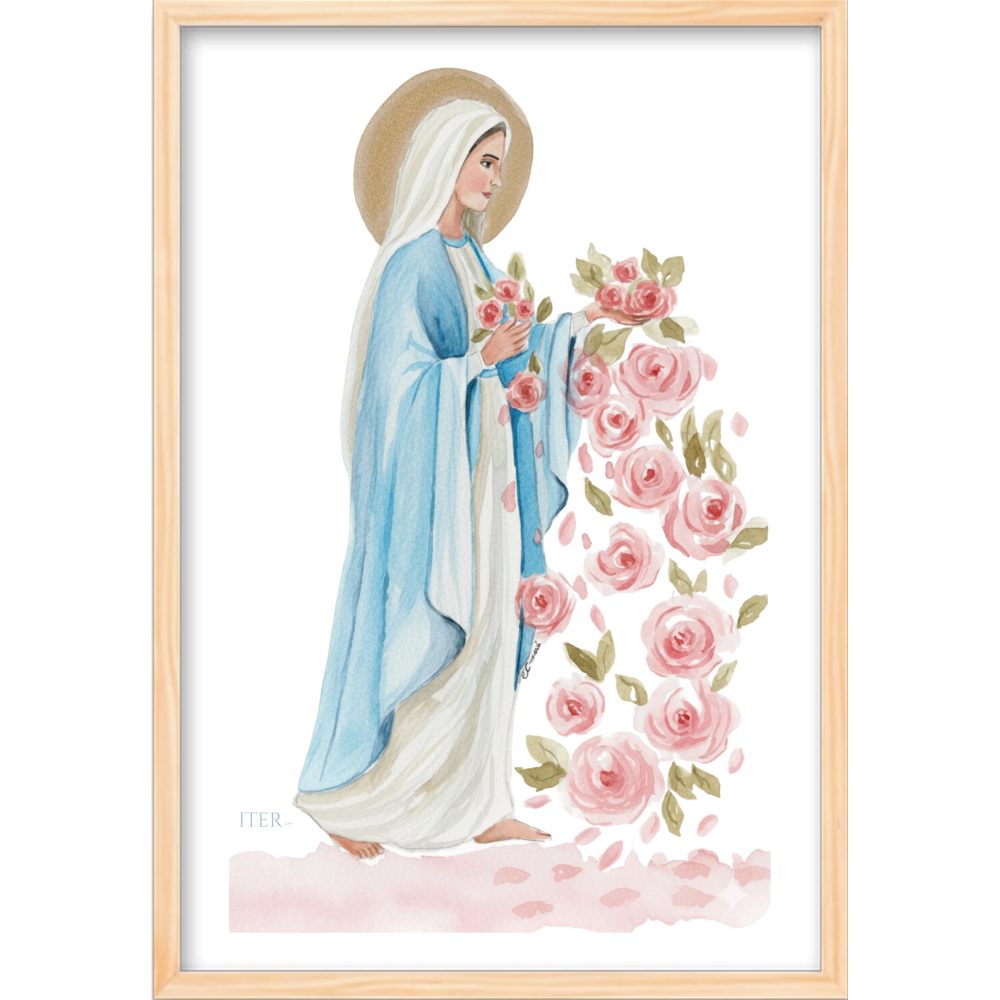 Quadro Caixa - N. Senhora das Graças | Aquarela