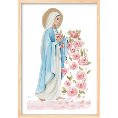 Quadro Caixa - N. Senhora das Graças | Aquarela
