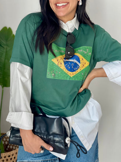 Oração e progresso - Bandeira de terço
