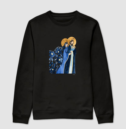 Suéter Moletom - Sagrada Família - Aquarela blue