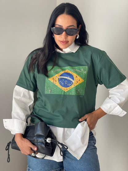 Oração e progresso - Bandeira de terço
