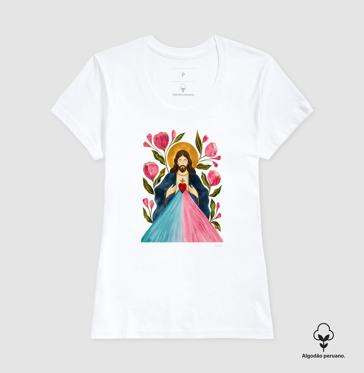 Jesus misericordioso, aquarela - Premium