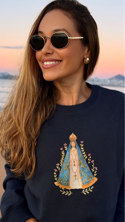 Suéter Moletom - Aquarela, N. Senhora Aparecida