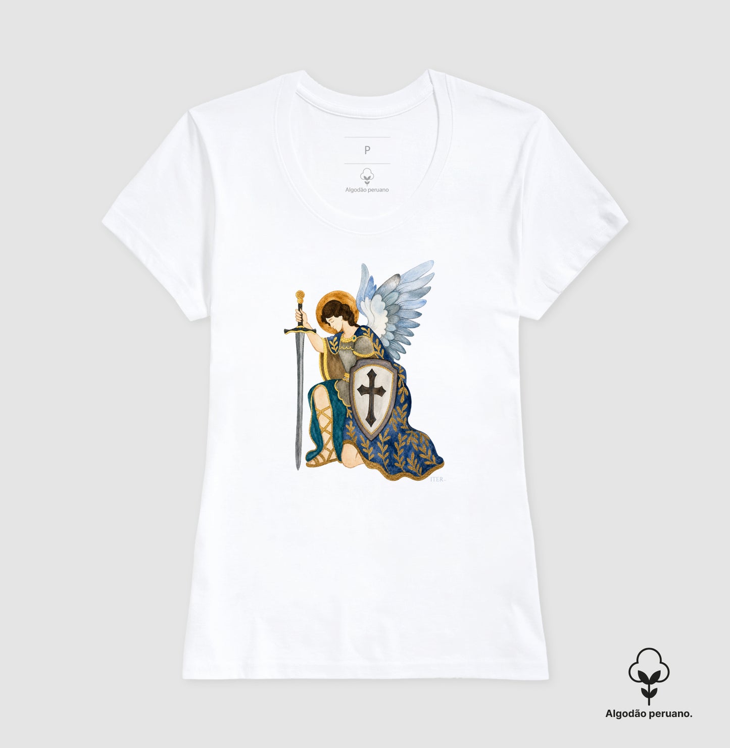 São Miguel Ajoelhado - Aquarela, Premium