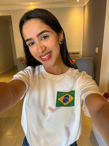 Oração e progresso - Bandeira de terço, bolso
