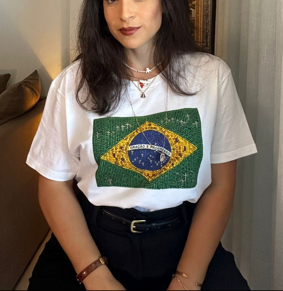 Oração e progresso - Bandeira de terço