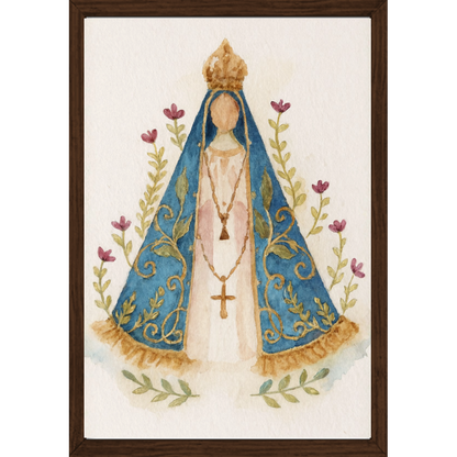 Quadro Caixa - Aquarela, N. Senhora Aparecida