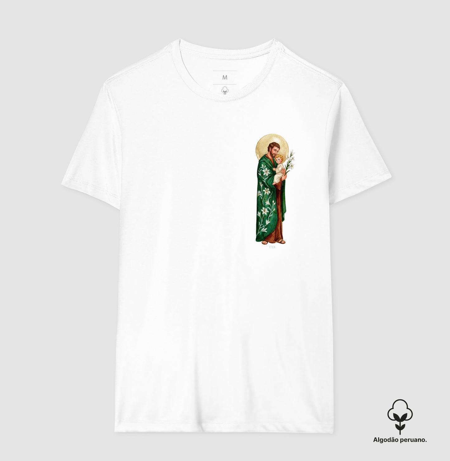 São José manto em lírios - Premium