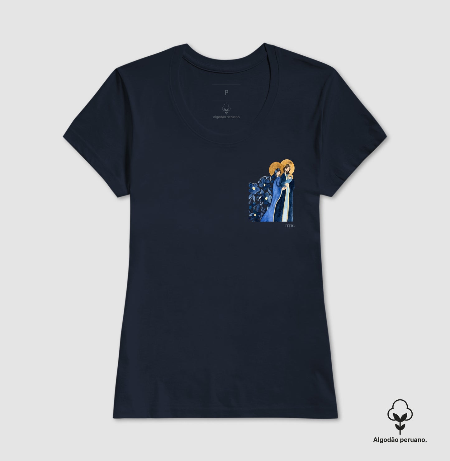 Sagrada Família - Aquarela azul bolso
