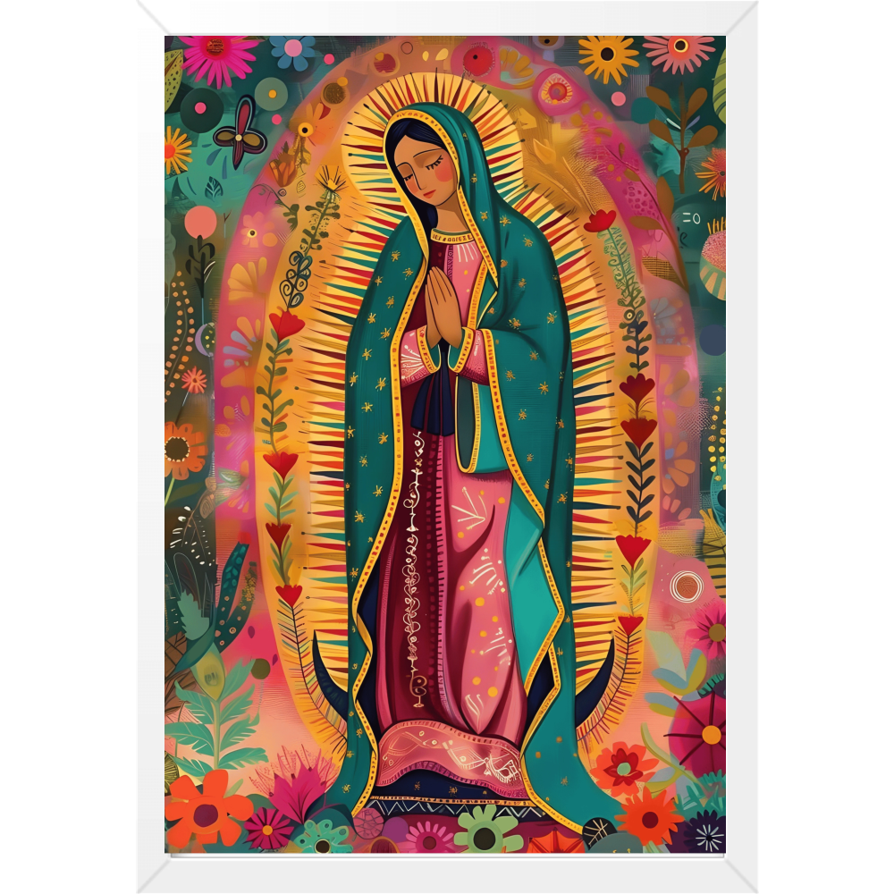 Quadro Caixa - Guadalupe em flores