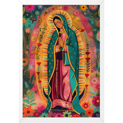 Quadro Caixa - Guadalupe em flores