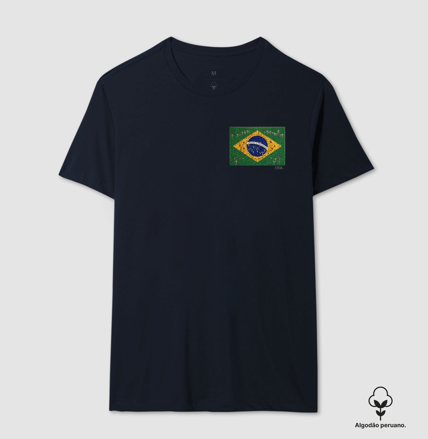 Oração e progresso - Bandeira de terço, bolso - Premium