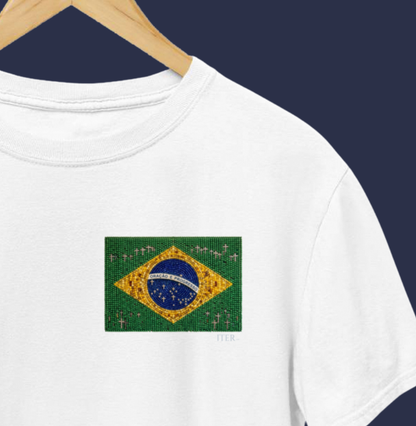 Oração e progresso - Bandeira de terço, bolso