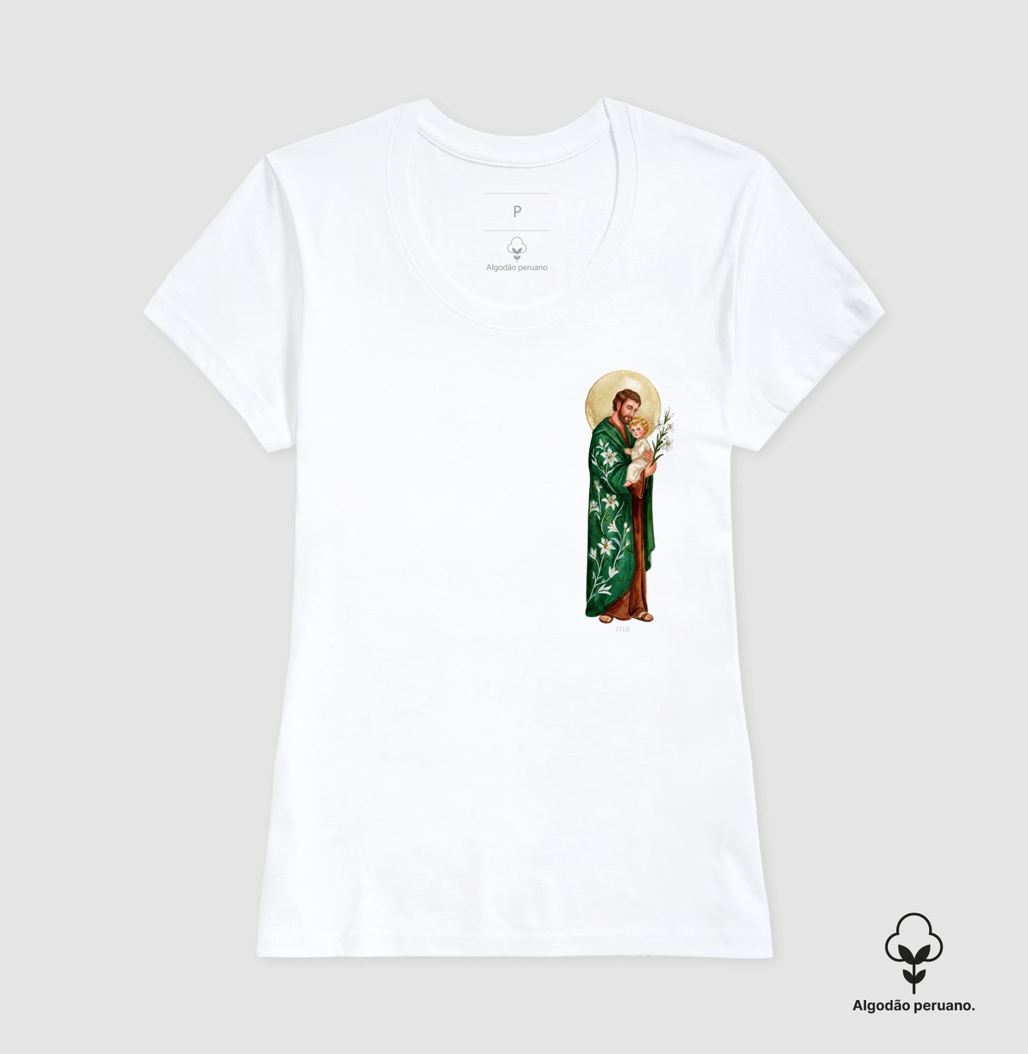 São José manto em lírios - Premium