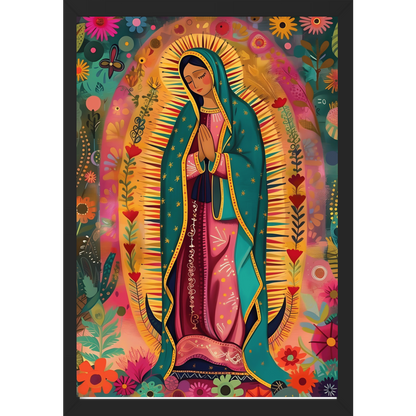 Quadro Caixa - Guadalupe em flores