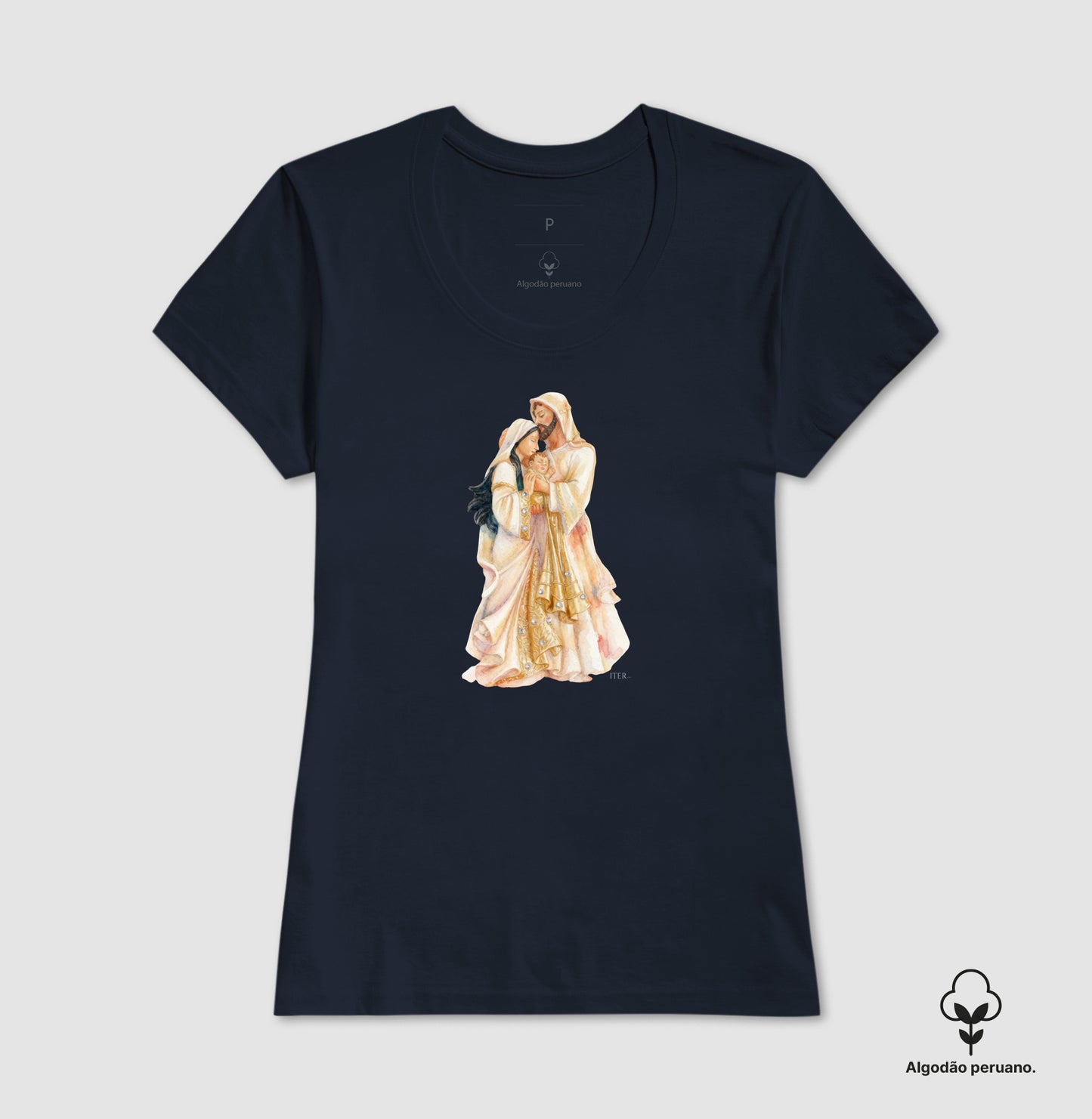 Sagrada Família em pé - Aquarela - Premium