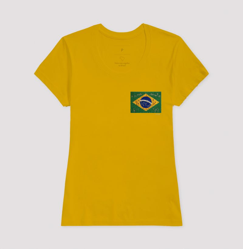 Oração e progresso - Bandeira de terço, bolso