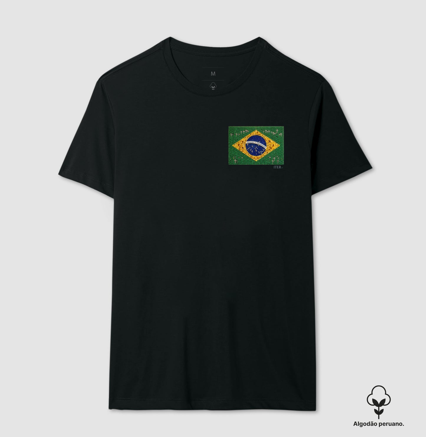 Oração e progresso - Bandeira de terço, bolso - Premium