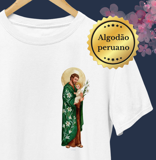 São José manto em lírios - Premium