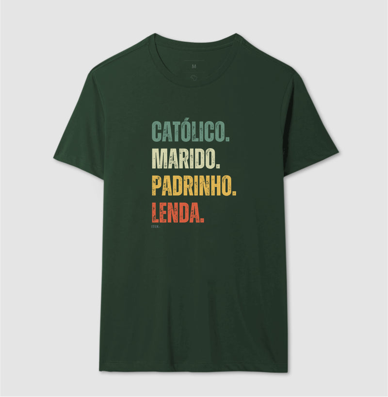 Católico. Marido. Padrinho. Lenda.
