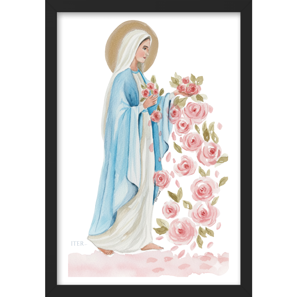 Quadro Caixa - N. Senhora das Graças | Aquarela